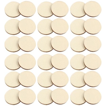 50 st Rund Träskivor Runda Hörn Träutskärningar Gravyr Träskivor Trärunda Hantverk Trä C Beige