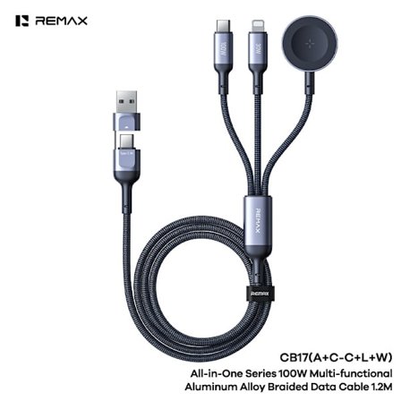 5-i-1 ladekabel for klokke, for iWatch-serien og iPhone