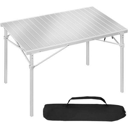 Rootz Campingbord - Fällbart bord - Hopfällbart utomhusbord - Aluminiumram - 69cm x 70cm x 104cm