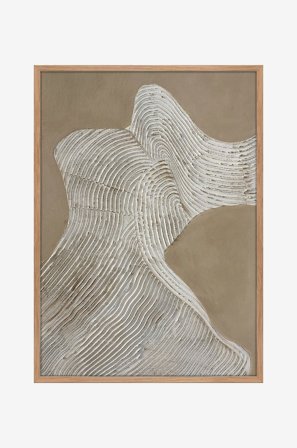 Malerifabrikken - Raw Shape 3 / 50x70 Cm / Eik ramme - Beige - Bilder & skilt - Fra Homeroom