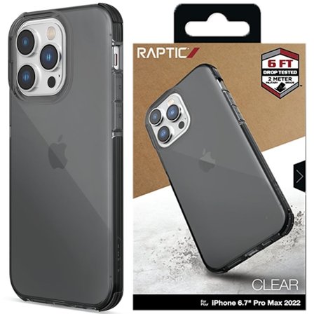 Raptic X-Doria Clear Case iPhone 14 Pro Max pansret deksel svart