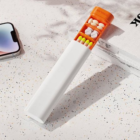 Pill Box Medicin case ORANGE - spot försäljning