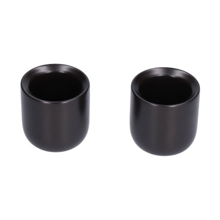 2 stk. Mat Sort Keramisk Kaffekrus 100 ml Håndlavet Fortykkede Kaffekopper til Hjemmekontor Restaurant