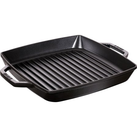 Staub Pure Grill Kvadratisk Grillpande 28 cm Sort | KitchenOne
