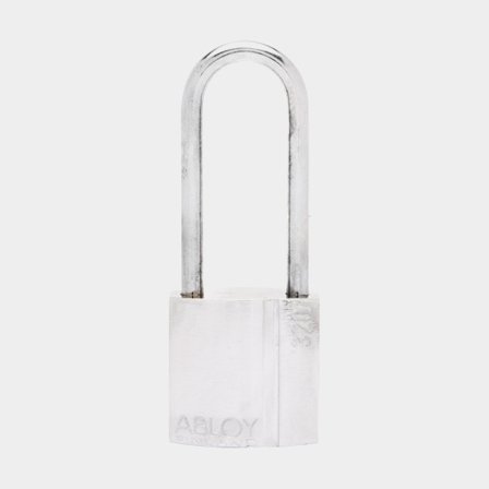 Hængelås ABLOY PL320/50, klasse 1, med lang bøjle, Ø5 mm, sølv