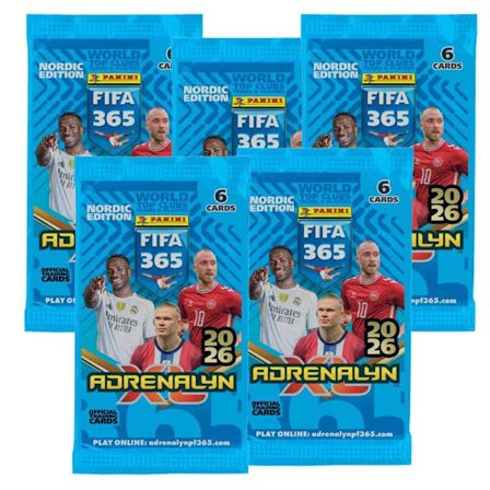 Jalkapallokortit - 5 kpl paketteja Panini FIFA 365 Nordic Edition 2026