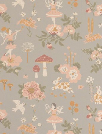 Majvillan Wallpaper Old Garden Gentle Bluegrey - Blue - 1005X 53CM