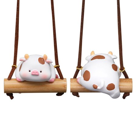 Ko-bakspejl tilbehør, oksekærre ornamenter, søde kvinders bildekorationer, gaver med ko-tema