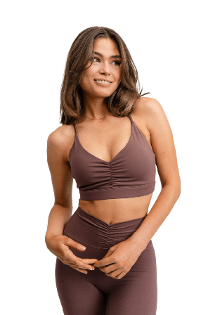 Drop of Mindfulness Ultimate Ruched Sports Bra Intense Rust Träningskläder Dam Brun L