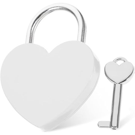 (Hvit) Mini skaplåser, mini metall koffertlås, liten bærbar lås, liten lås med nøkkel, skap hengelås, liten bagasjelås