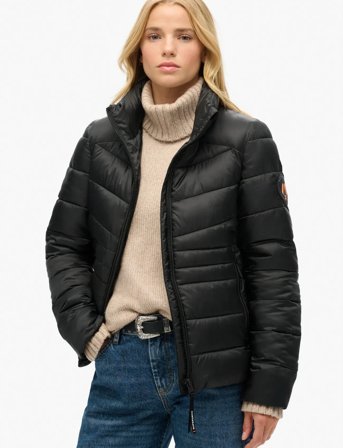 Superdry Sport Fuji Quilt Padded Jacket - Black - S