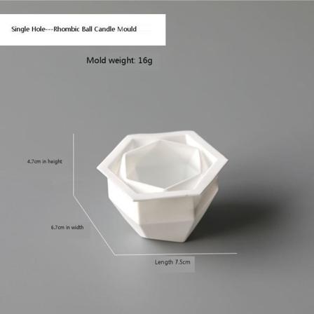 Ljusformar Ljus Stearinljus Diy Gjutformar I Silikonform Mj122 Enhåls Diamantyta