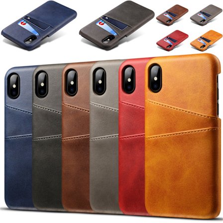 Iphone X/XS suojakotelo nahkaa korttipaikka mastercard -