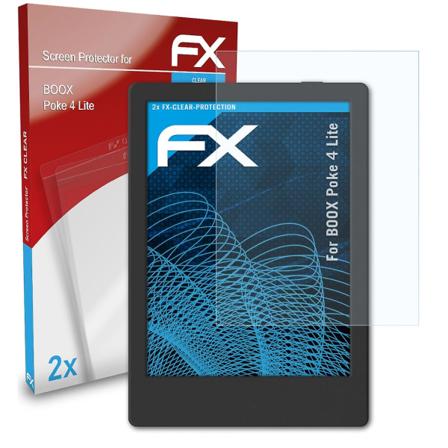 atFoliX 2x Näyttösuoja yhteensopiva BOOX Poke 4 Lite:n kanssa, kirkas näytönsuoja