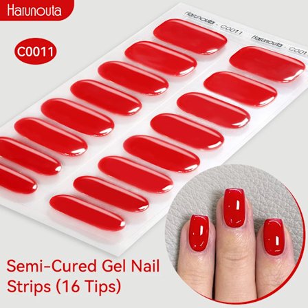 Gradient Auroras Semi-härdade Gel Nagelremsor Glittriga DIY Gel Polish Stickers för Naglar Fungerar med UV/LED Nagellampor