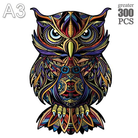 Pöllö Puinen Palapeli Eläimen Muotoinen Henkilökohtainen 3D-palapeli Aikuisten Lasten Lahja Koulutus Lasten Lelu DIY Lautapelit