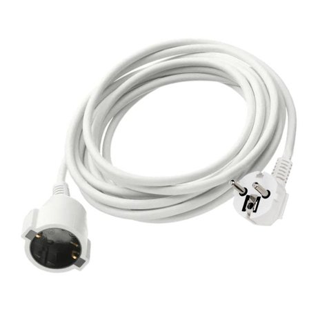 LKB 2403307 Skjøteledning hvit 6 meter, Stikkontakter & kabler