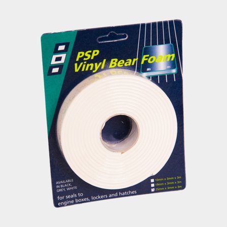 Samolepicí gumová lišta PSP Vinyl Bear Foam Tape, 25 mm x 3 metry, 3 mm silná, bílá