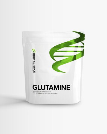 3 x Body Science Glutamine, 500 gram – Aminosyre
