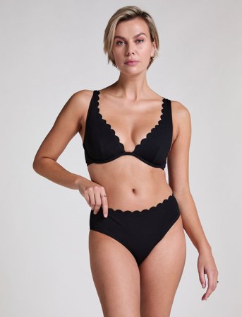 Hunkemöller Scallop Rio Midi - Black - S