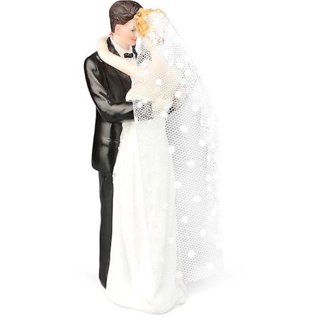 Brudepar Figur i Harpiks til Bryllupskage Topper Romantiske Kage Toppere til Bryllup Forlovelse Jubilæumsfester