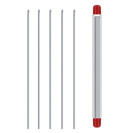 5 Stykker Ormeagn Nåle Bærbar Hul Regnorm Krog Nål Agnfoder Værktøj til Karpefiskeri Let at Bruge