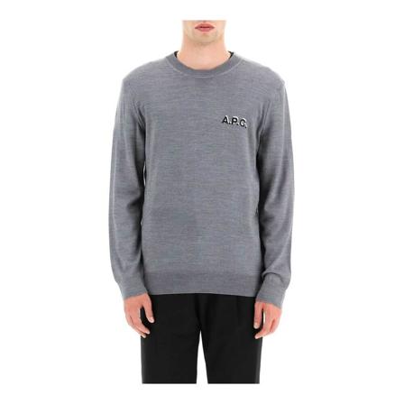 A.p.c., A.p.c. brian crew-neck sweater Szary, Mężczyzna, Rozmiar: M