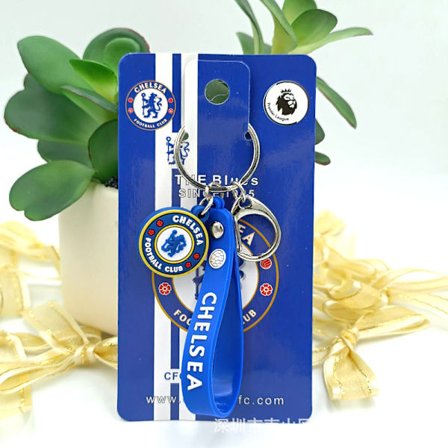 Mub- Fotbollsfans PVC Nyckelring C spänne rep Ball mark fläkt nyckelring Chelsea
