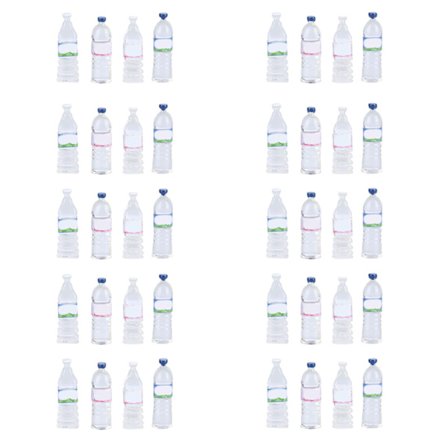 40 kpl nukketalon vesipullosarja 4 tyyliä Miniatyyrijuomat lisävarusteet nukketalon sisustukseen