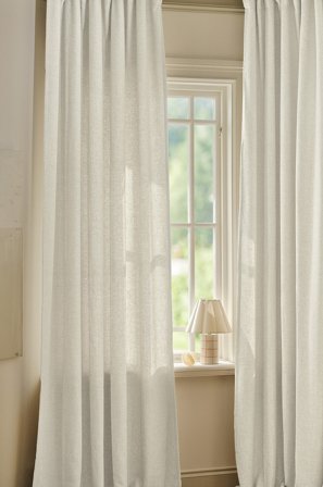 Jotex - Bouclégardin 2-pakke Offwhite - SANDY - Kjøp Multifunksjonsgardiner hos Jotex