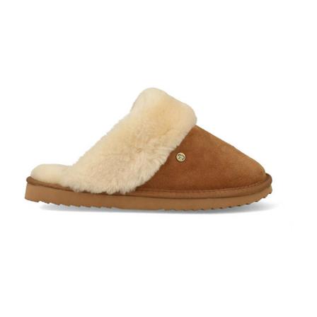 Warmbat Pantoffels Flurry Cognac Bruin-36 , Bruin , Dames , Maat: 36 EU