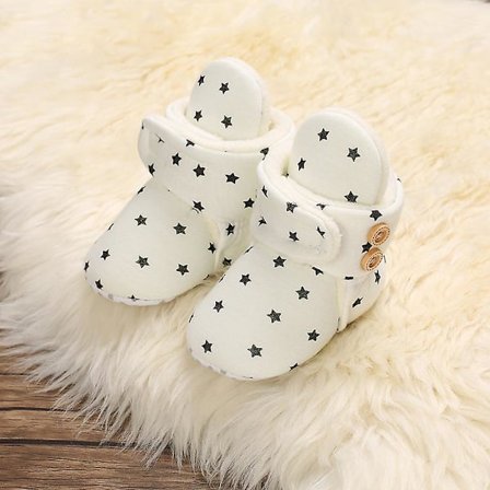 Baby Mjuka Bomullsskor med Sula - vit (12cm)