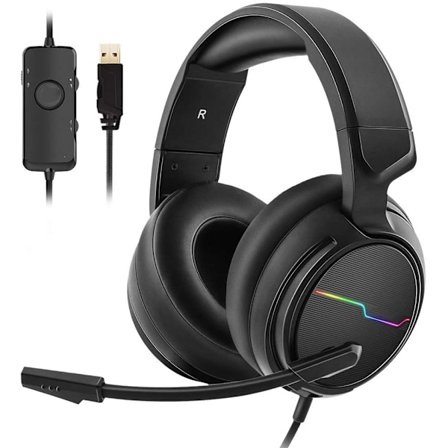 Mordely USB Pro Gaming Headset för PC- 7.1 Surround Sound
