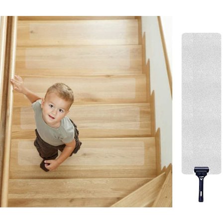 Halkskyddsremsor för trappor Transparenta halkskyddsremsor för trappor 4*24 tum Pack med 15