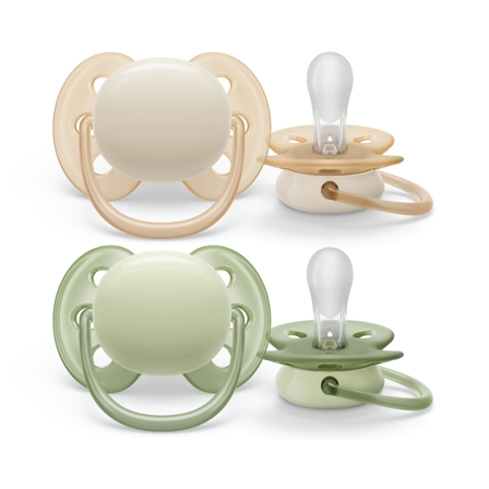 Philips Avent Ultra Soft Smokk, 0-6 mnd, grønn/beige, 2 stk.