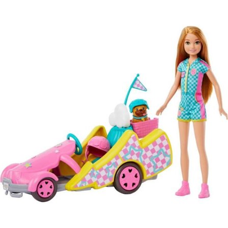 Coffret Poupée Stacie - Barbie - Go-Kart - Hunde - Tilbehør - Klistermærker