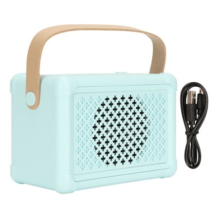 Retro Bluetooth-højttaler HiFi-bas Lavt energiforbrug Hurtig transmission Multifunktionel Vintage trådløs højttaler Blå