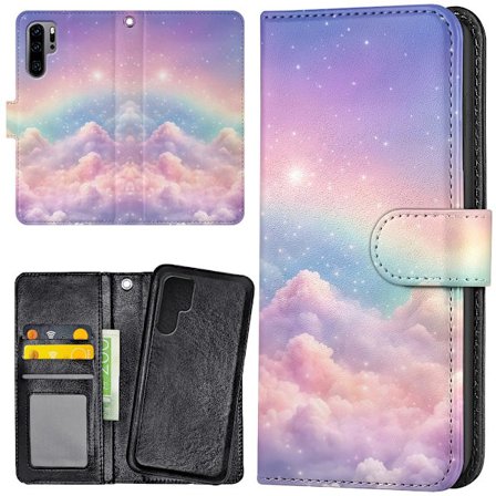 Huawei P30 Pro - Plånboksfodral/Skal Rainbow Clouds