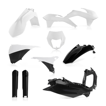 Kit Plastiche Completo Acerbis Bianco-Nero - KTM 200 EXC 2014-2015