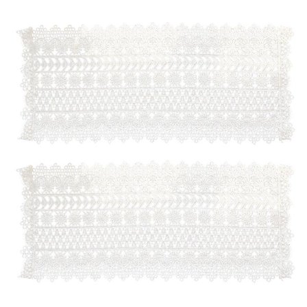 2 st franska spets bordsunderlägg spets bordsduk västerländsk mat platsmatta (vit)(20*40cm,vit)