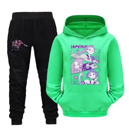 Kpop Witch Hunting Team Taske Hættetrøje Børne Hættetrøje Afslappet Sæt