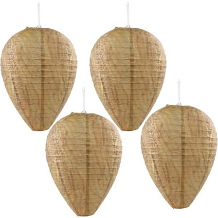 4 stk. hvepsebi-hvepsebi-falsk rede hængende hvepsebi-hvepsebi-rede, hængende sikkerhedsfalsk fælde afskrækker bier humlebier