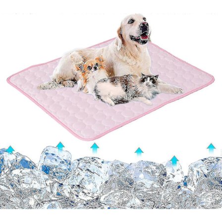Kølemåtte til Hunde Sovemåtte Vaskbar Is-Silke Køletæppe til Hundekurv Sofaseng