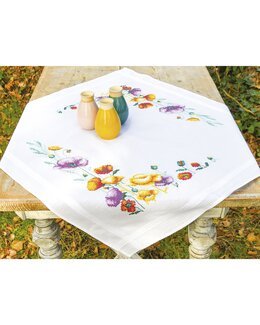 Broderipakke Valmueblomster - Duk - Vervaco