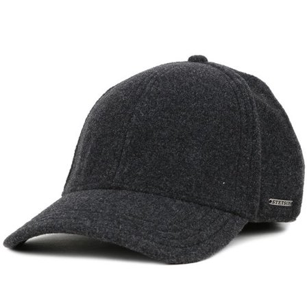 Stetson - Svart earflap Keps - "Vaby Lined Dark Grey " @ Hatstore