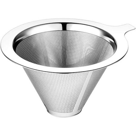 Uppgraderat pour-over-kaffefilter, kaffedroppare, papperslöst kaffefilter i rostfritt stål, kaffebryggare en till två koppar, Keeping Nature Coffee 