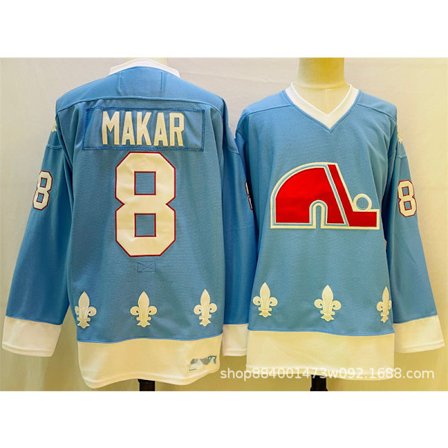 Broderad Hockeytröja – Träningssporttröja i Vintage-stil *L/50*Quebec 8-1 MAKAR