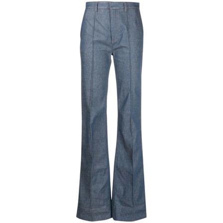Saint Laurent - Byxor - Blå - Dam - Storlek: M, Dam, Storlek: M