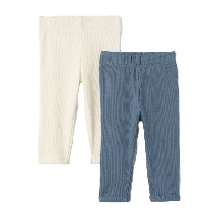 RIKIKI Ribbade leggings DIDI, 2-pack Underdelar Blå 80