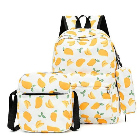 3 Pieces/set Printed Schoolbag Schoolbag Fashionable Children Cute Backpack Children Girl Schoolbag